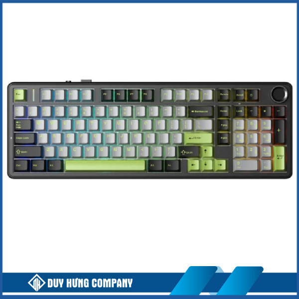 Bàn phím cơ Aula 3 MODE F99 PRO Đen + Xám + Xanh lá Greywood V3 switch