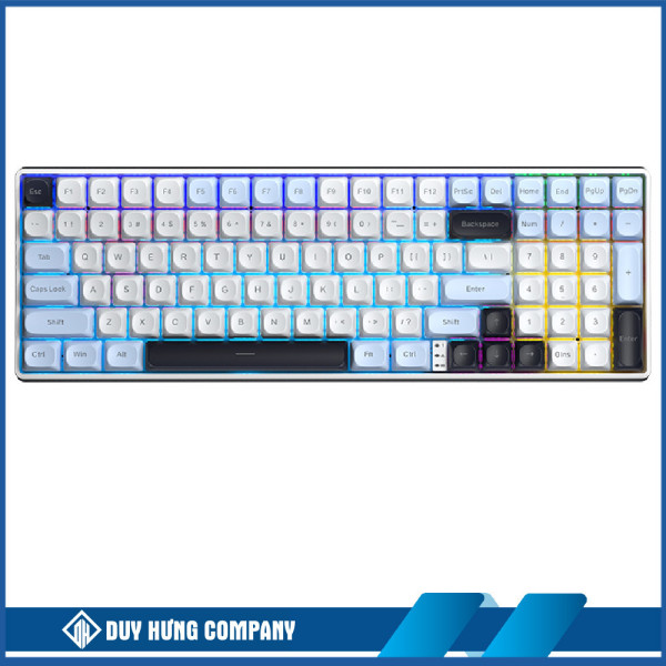 Bàn phím cơ Aula 3 MODE S100 Pro xanh dương+trắng+tím đậm Brown switch