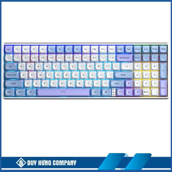 Bàn phím cơ Aula 3 MODE S100 Pro xanh dương+trắng+tím Red switch