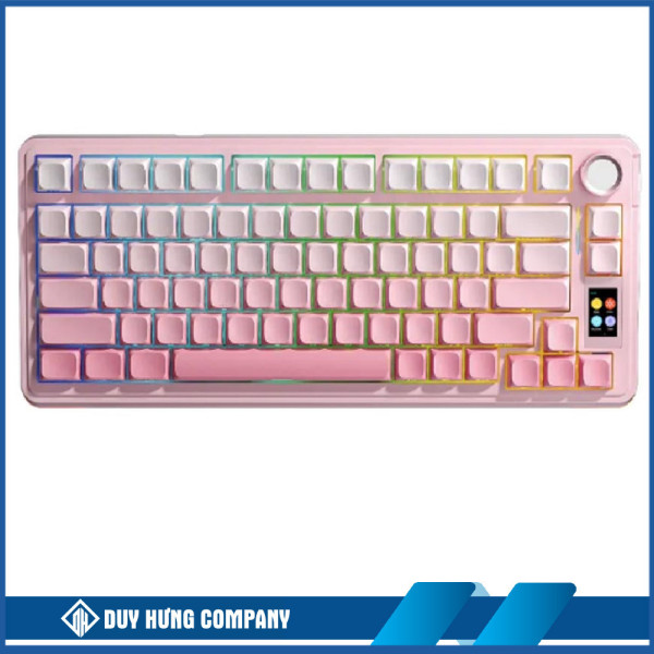 Bàn phím cơ Aula 3 MODE S75 PRO màu Hồng gradient Grey Wood V3 Switch