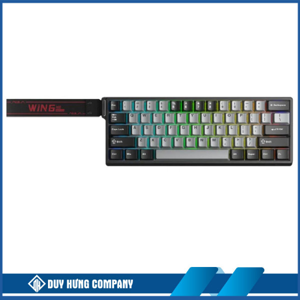 Bàn phím cơ Aula WIN60HE PRO Xám đậm + Xám nhạt Xingyi magnetic switch