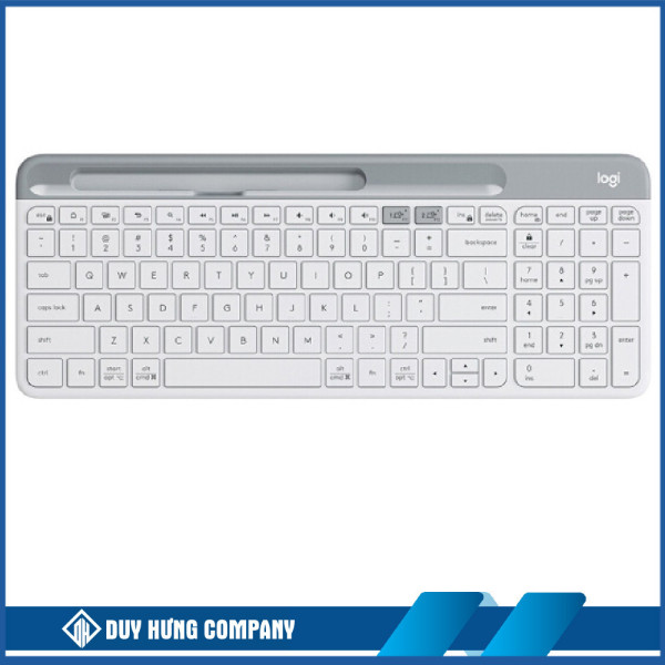Bàn phím không dây Logitech K580 Slim (Bluetooth/Wireless/ Trắng)