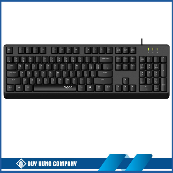 Bàn phím có dây Rapoo NK1900 (Màu đen, kết nối USB)