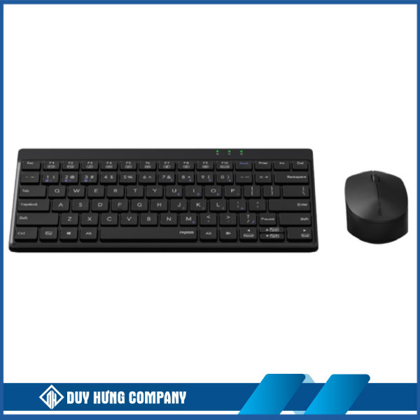 Bộ bàn phím chuột không dây Rapoo 8000GT - Màu đen (Bluetooth/Wireless)