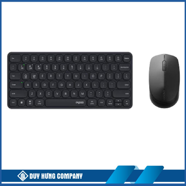 Bộ bàn phím chuột không dây Rapoo 9010M Màu đen (Bluetooth/Wireless)