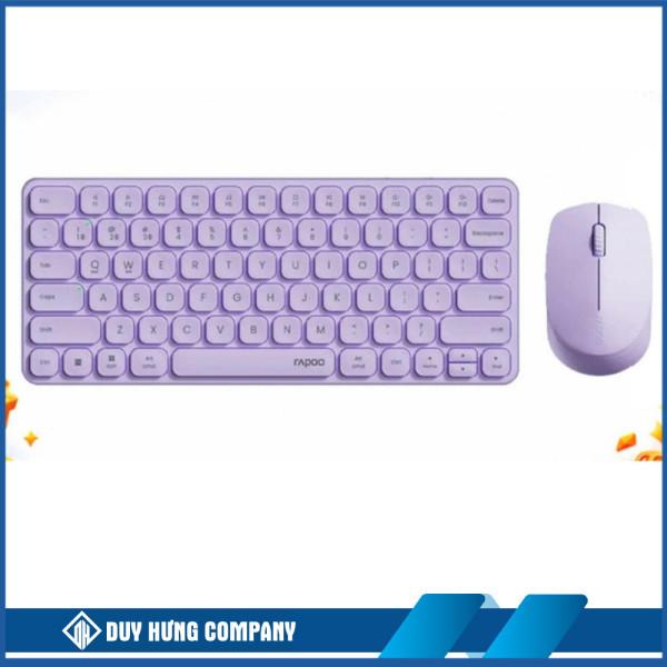 Bộ bàn phím chuột không dây Rapoo 9010M Màu tím (Bluetooth/Wireless)
