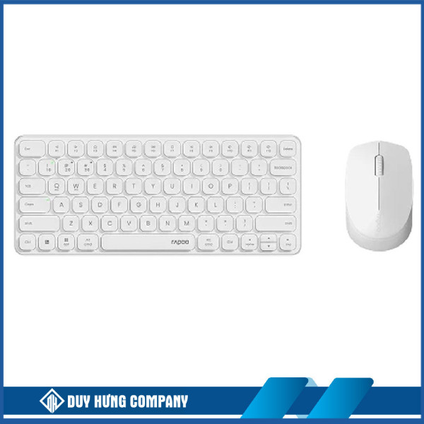 Bộ bàn phím chuột không dây Rapoo 9010M Màu trắng (Bluetooth/Wireless)