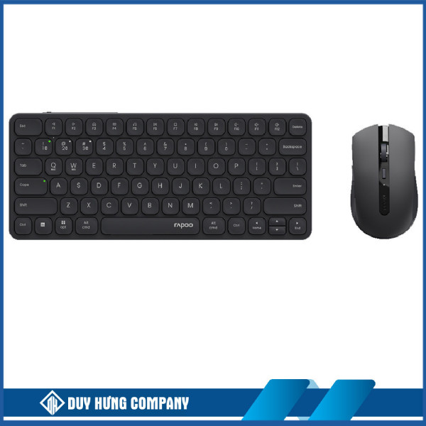 Bộ bàn phím chuột không dây Rapoo 9050S Màu đen (Bluetooth/Wireless/ Pin sạc)