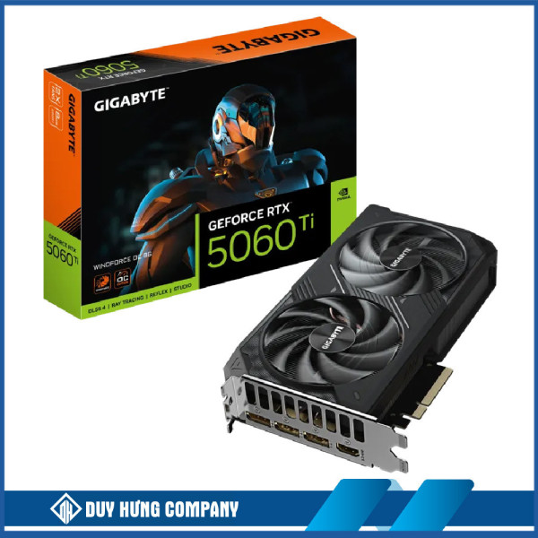 VGA Gigabyte RTX 5060 Ti Windforce OC 8GB GDDR7 (N506TWF2OC-8GD)