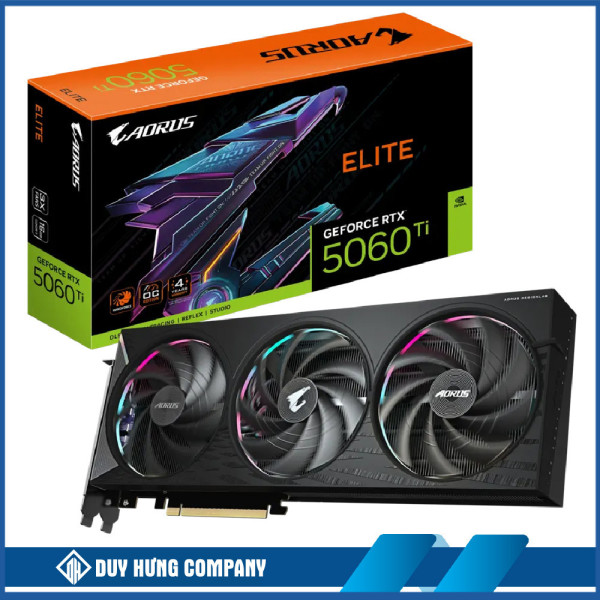 VGA Gigabyte RTX 5060 Ti Aorus Elite 16GB GDDR7 (N506TAORUS E-16GD)