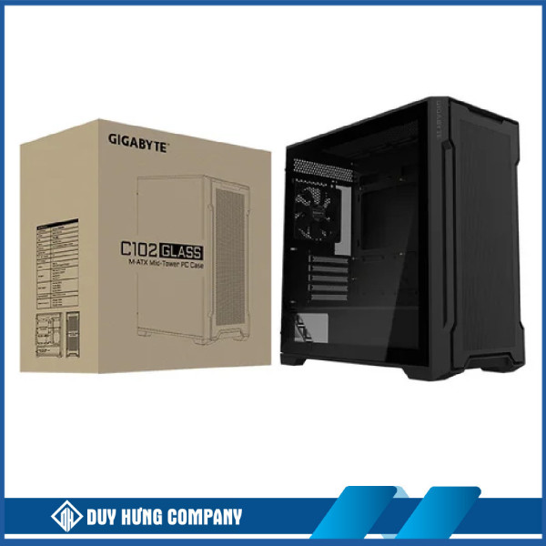 Vỏ Case GIGABYTE C102 GLASS GB-C102G (mATX/Màu đen)