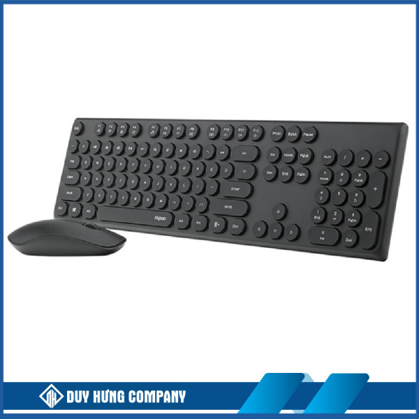 Bộ bàn phím chuột không dây Rapoo X260S - Màu đen
