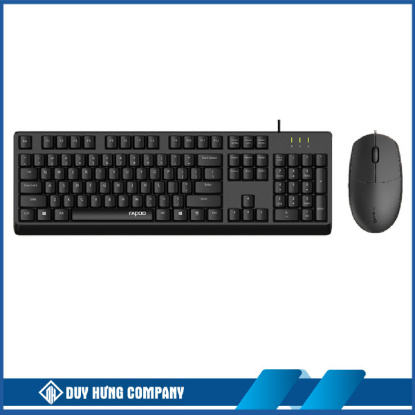 Bộ bàn phím chuột có dây Rapoo X125SE Black