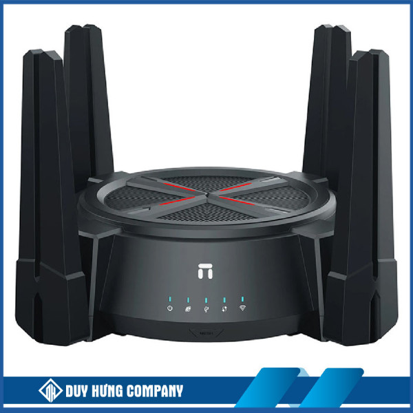 Bộ phát wifi 6 Netis NX62 (Chuẩn AX/ 6000Mbps/ 8 Ăng-ten ngoài/ Wifi Mesh/ Dưới 80 User)