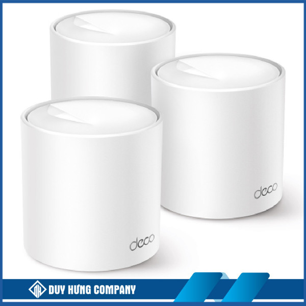 Bộ phát wifi 6 TP-Link Deco X10 3-Pack (Chuẩn AX/ AX1500Mbps/ 2 Ăng-ten ngầm/ Wifi Mesh/ Dưới 100 User)