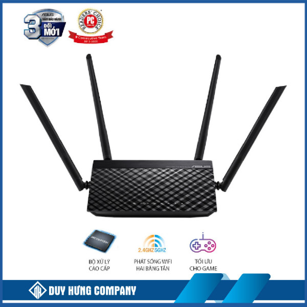 Bộ phát wifi Asus RT-AC750L (Chuẩn AC/ AC750Mbps/ 4 Ăng-ten ngoài/ 25 User)