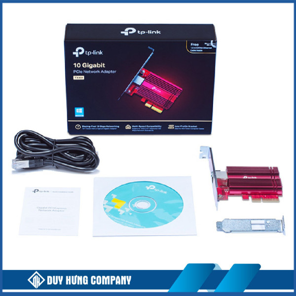 Cạc mạng có dây TP-Link PCI-E TX401 (10 Gigabit/ 1 Cổng RJ45)