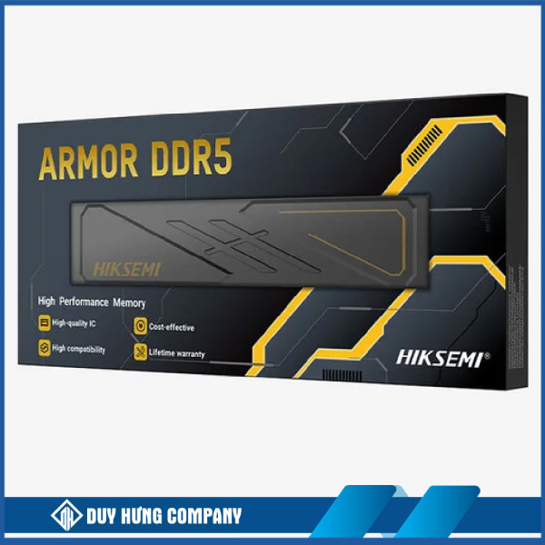 Bộ nhớ trong máy vi tính (RAM) HIKSEMI UDIMM ARMOR DDR4 8GB/3200 màu đen dung lượng 8GB - P/N: HSC408U32D2 8G