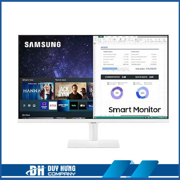 Màn hình Thông minh Samsung Smart Monitor LS32AM501 31.5inch/ FHD/ VA/ 60Hz/ 8ms/ 250nits/ HDMI/ Remote/ Trắng (LS32AM501NEXXV)