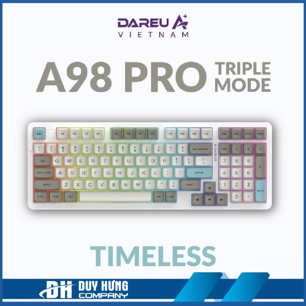 Bàn phím cơ DareU A98 Pro Triple Mode Timeless DareU Dream switch