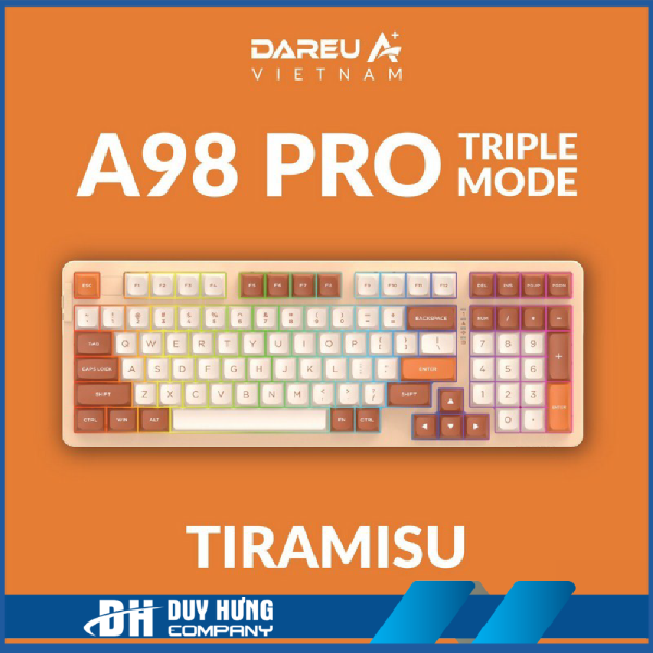 Bàn phím cơ DareU A98 Pro Triple Mode Tiramisu DareU Dream switch