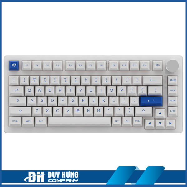 Bàn phím AKKO PC75B Plus Blue on White (Bluetooth 5.0 / Wireless 2.4Ghz / Hotswap / Foam tiêu âm / AKKO CS Jelly switch)